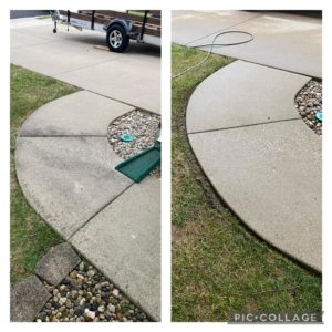 Concrete Driveway and Sidewalk Cleaning